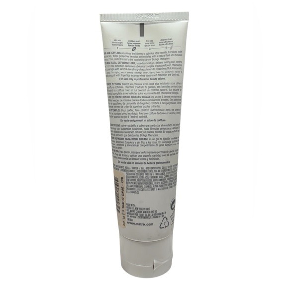 (2) Matrix Biolage Curl Defining Elixir Agave 4.2 oz Alcohol Free Curl Gel Leaf - Picture 4 of 4